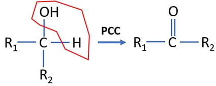 secondary alcohol oxidation by PCC